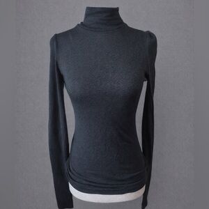 Project social sz small green sparkly see through turtle neck